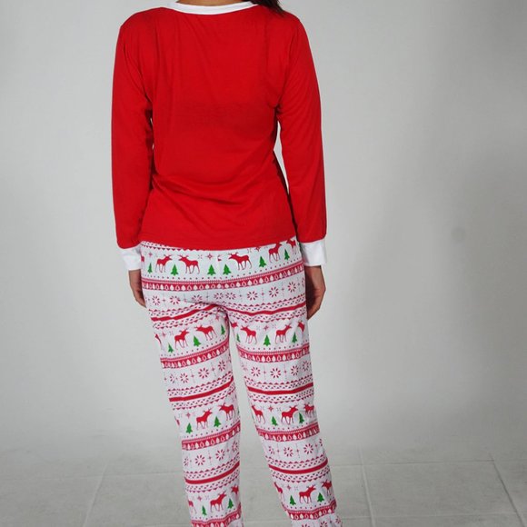 COPY - Matching Red White Reindeer Winter Christmas Family Pajamas PJs Men Wome… - Picture 11 of 16